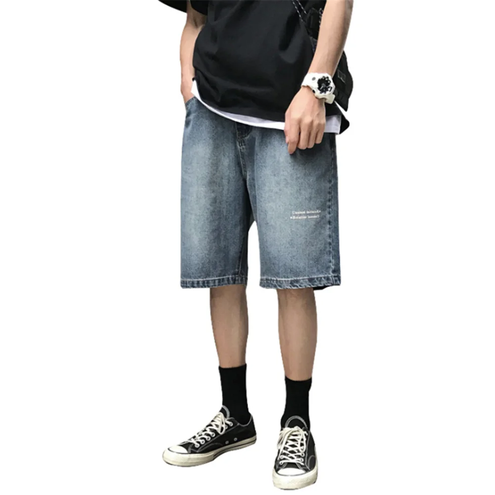 

Denim Pants 2020 Jeans New Men Fashion Cotton Casual Summer Running Shorts Streetwear Casual Trendy Hip Hop Loose Short Pants