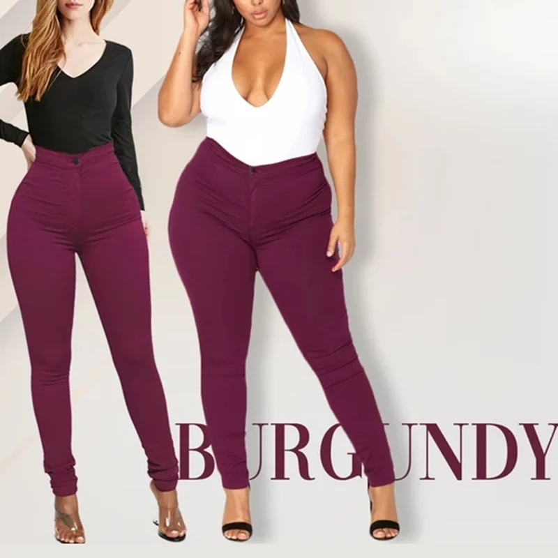 

Women Stretch High Waist Tummy Booty Slimming Butt Lift Denim Jeans Plus-Size