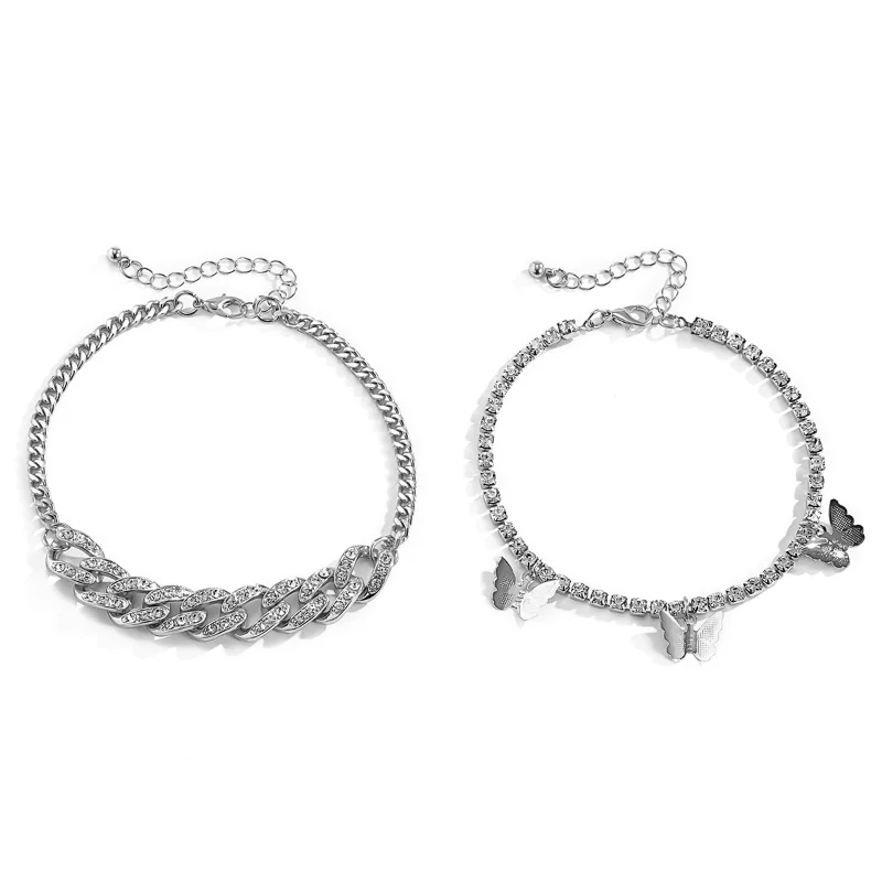 Европейский и американский тренд с кубинской пряжкой бриллиантами цепочка для