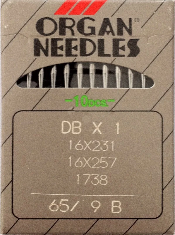 

10 ORGAN DBX1 16X257 16X231 1738 INDUSTRIAL LOCKSTITCH ORGAN SEWING NEEDLES SIZE 65/9B