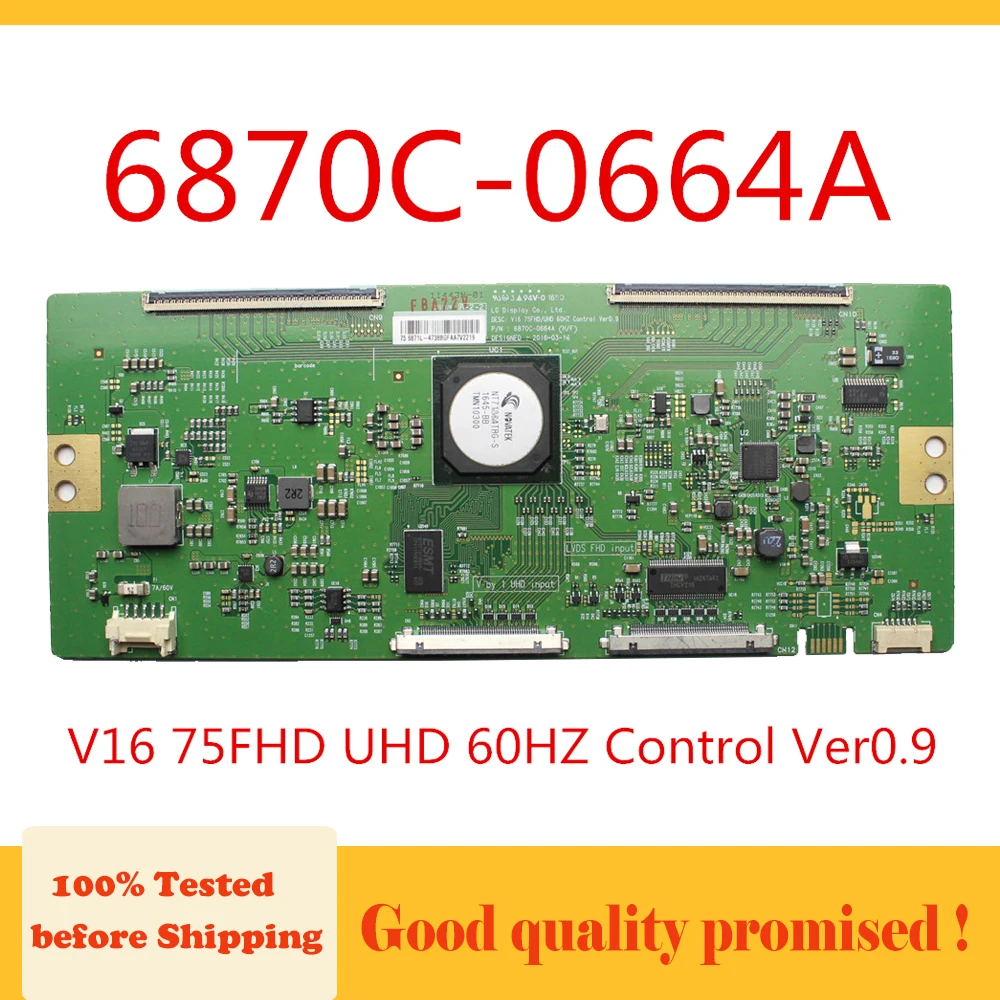 Tcon Board 6870C-0664A V16 75FHD UHD 60HZ Control Ver0.9 TV Board 75 inch for LG ...etc. Original Logic Board t-con 6870C 0664A