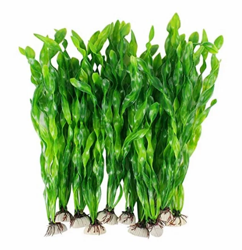 

Artificial Seaweed Water Plants for Aquarium, Plastic Fish Tank Plant Decorations 10 PCS