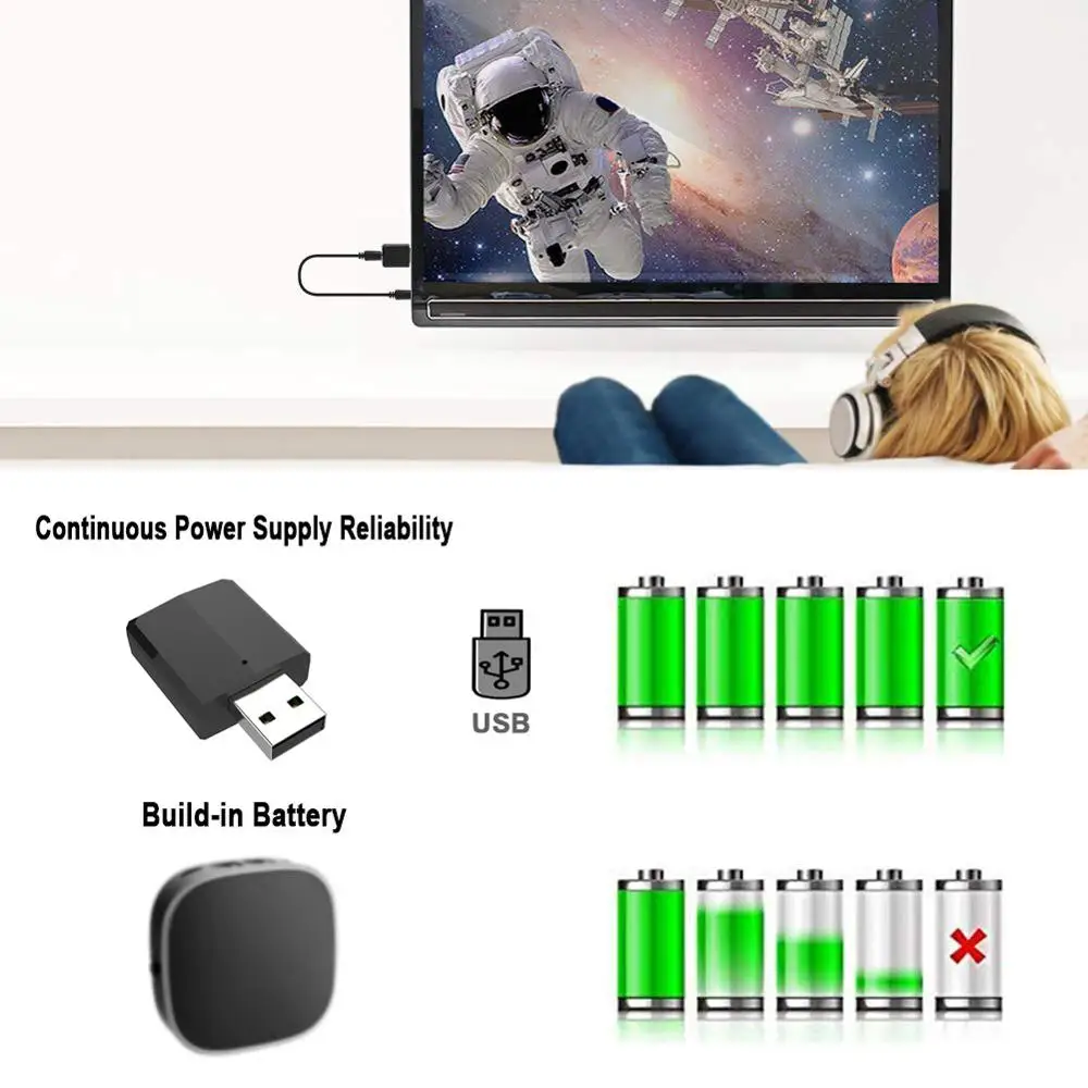 USB Bluetooth 5 0 передатчик приемник 3 в 1 адаптер EDR ключ мм AUX для ТВ ПК наушники дома