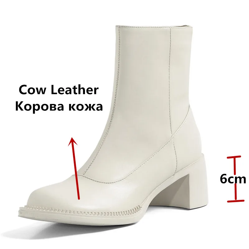 Женские Винтажные ботинки FEDONAS на платформе и высоком каблуке из натуральной