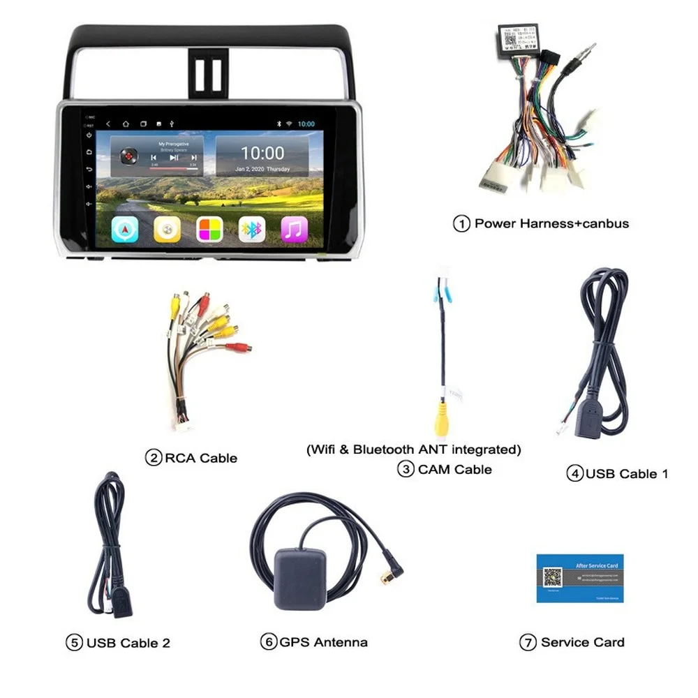 Автомобильный мультимедийный плеер на платформе Android с GPS-навигацией для TOYOTA