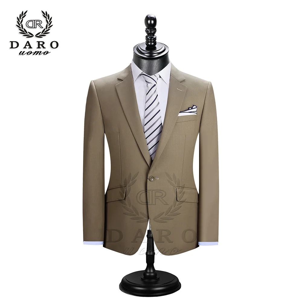 DR8158-10 DARO Мужские Костюмы Блейзер с брюками приталенный Повседневный пиджак на одной пуговице для свадьбы DR8158 - Цвет: DR8158-10