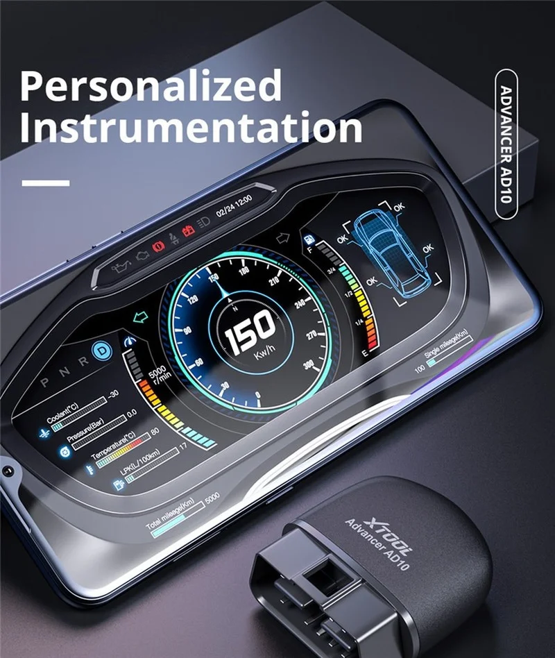 AD10 OBD2 диагностический сканер EOBD Bluetooth ELM327 считыватель кодов с различными