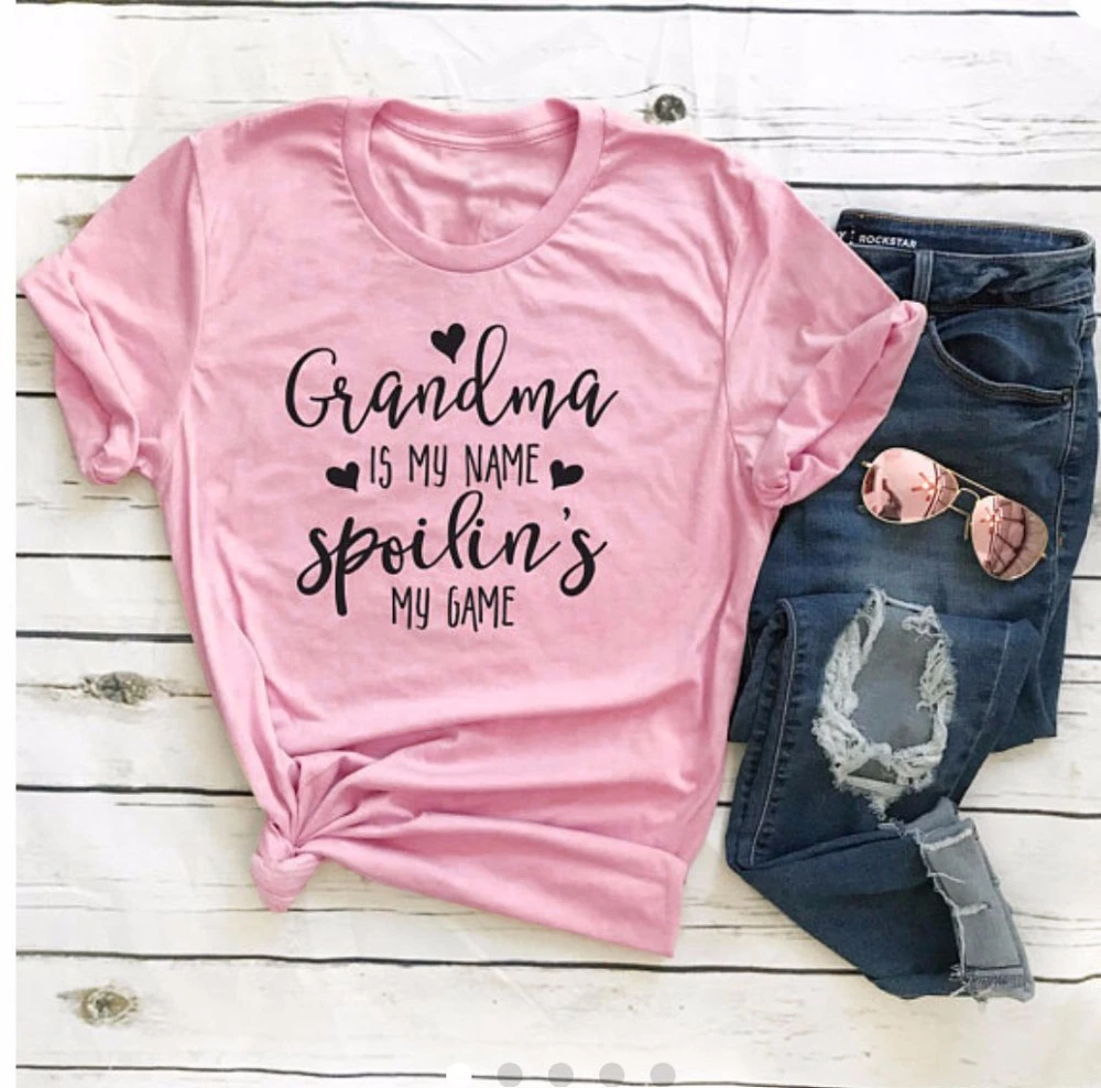 

Grandma is my name t-shirt cool girl style camiseta rosa feminina cotton tees summer fashion grunge tumblr top goth shirt -J816