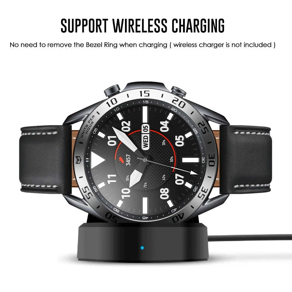 Закаленное стекло 2 в 1 для Samsung Galaxy Watch 3 45 мм 41 металлическое кольцо с безелем