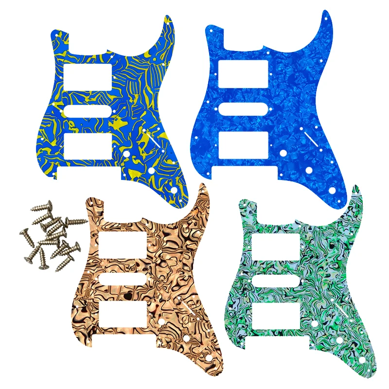 

Guitar Pickguard For US 11 Screw Holes Strat With Floyd Rose Tremolo Bridge PAF Humbucker Single HSH Scratch Plate Multi Color