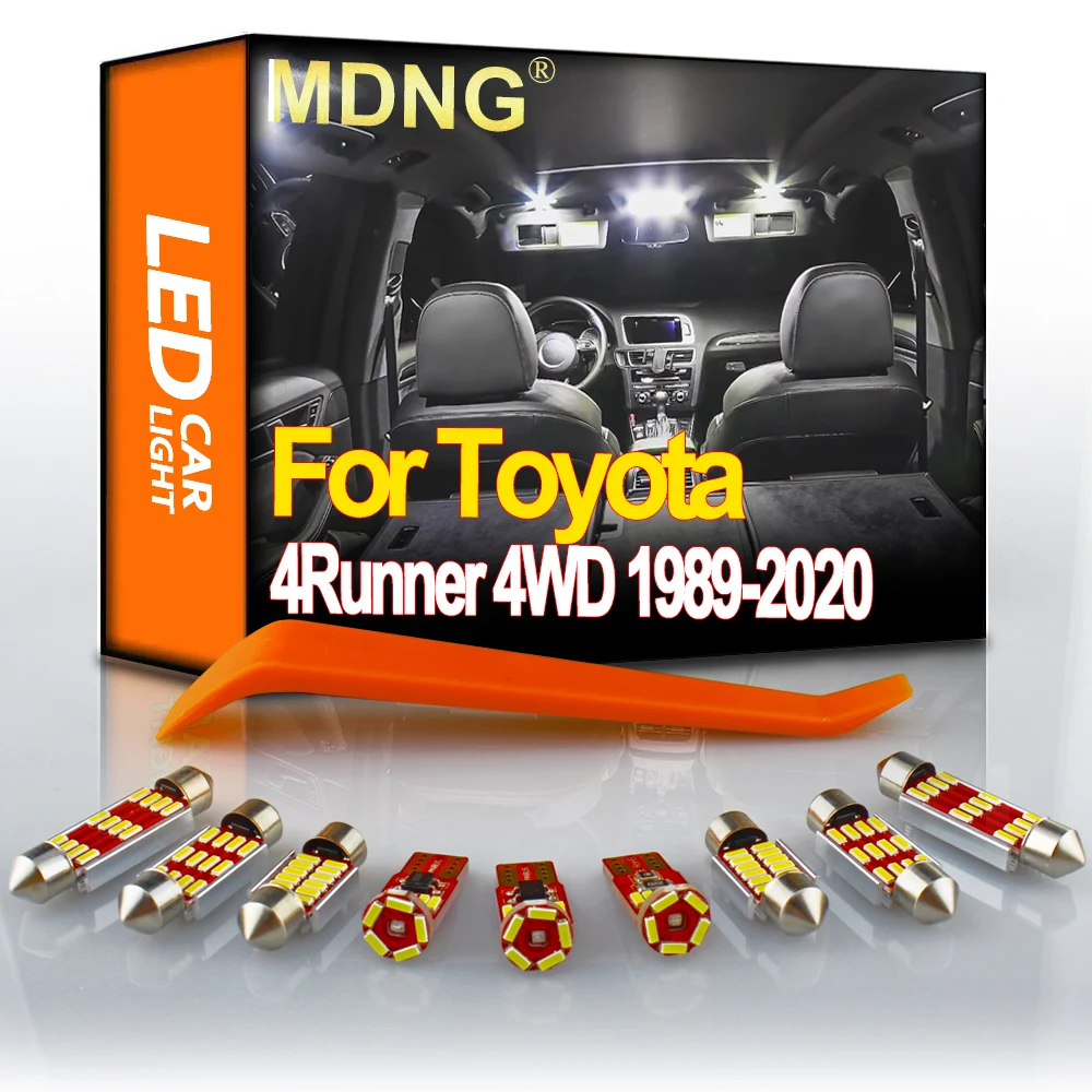 

MDNG Canbus Car LED Interior Light Kit For Toyota 4Runner 4WD 1989-2017 2018 2019 2020 Dome Map License Plate Lamp Auto Lighting
