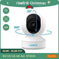 reolink 5mp ptz home security camera wifi 2 4g5g 3x optical zoom pantilt 2 way audio indoor sd card slot remote access e1 zoom