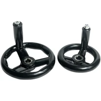 spoked hand wheel black milling machine lathe cnc 3d printer round bakelite three handwheel lathe handle 100125160200250mm