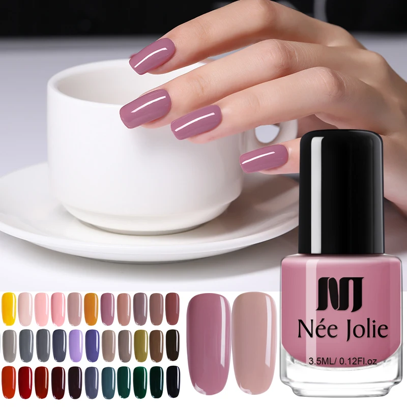 Лак для ногтей NEE JOLIE, кофейный, серый, красный, серия Nail Varnich, чистый цвет, лак для ногтей, лак, украшение, 3,5 мл