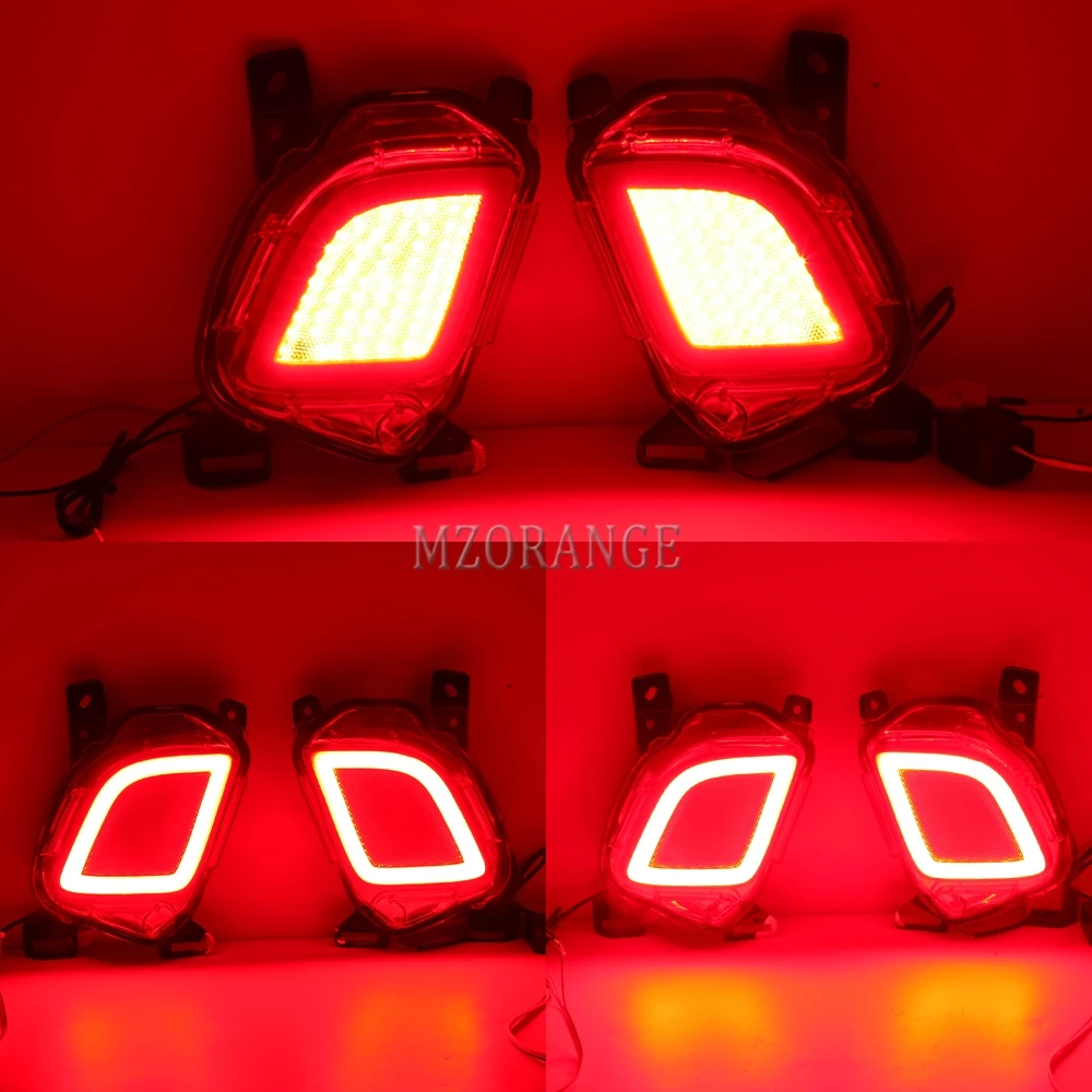 

MZORANGE Rear Bumper Light For Toyota Highlander Kluger XU50 2015 2016 Three function Rear driving light Fog Lamp Warning Light