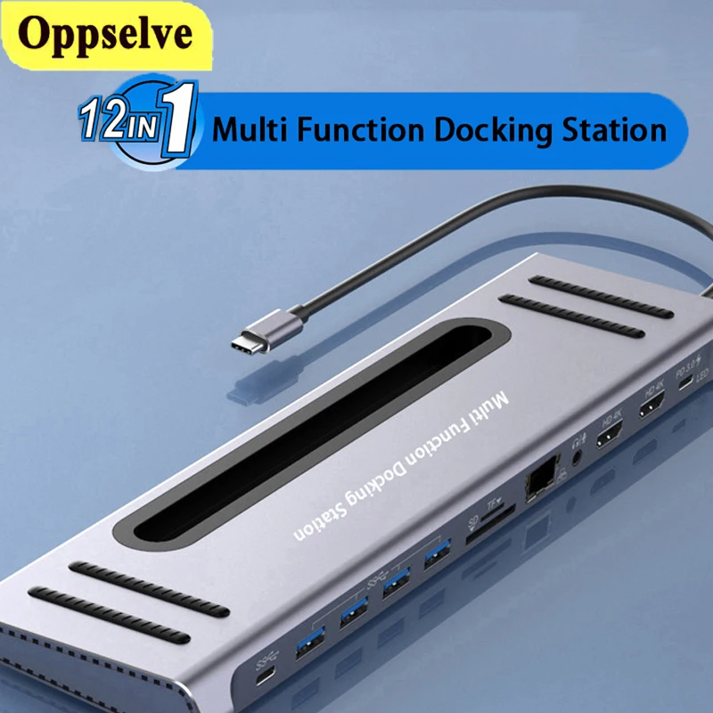 

Док-станция многофункциональная 12 в 1, USB Type C, 3,0
