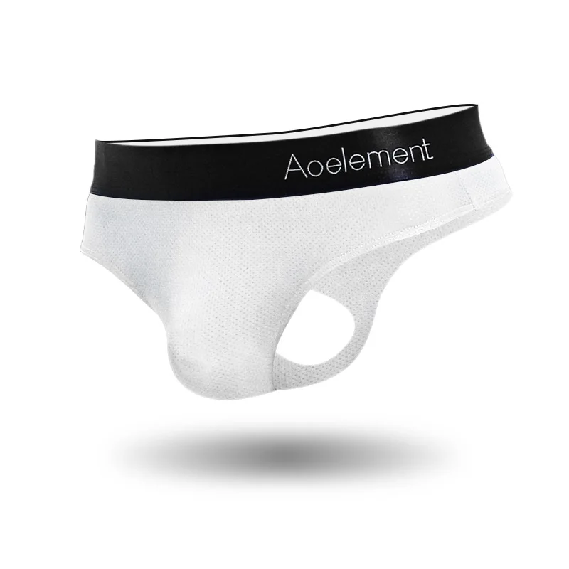 

4Pcs Male G-String Low-Rise Lce Silk Panties For Men Sexy Thongs Breathable Underwear Man Lingerie U Pouch Mens Briefs