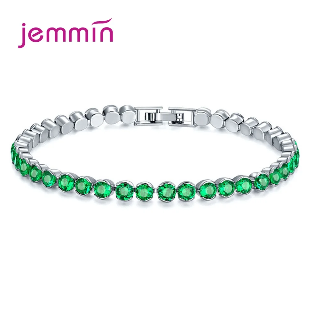 Женский браслет из серебра 925 пробы с фианитами 19 см|Гибкие и жесткие браслеты| |