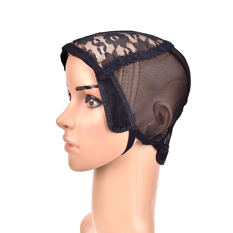 Женский кружевной черный парик шапка сеточка для изготовления париков
