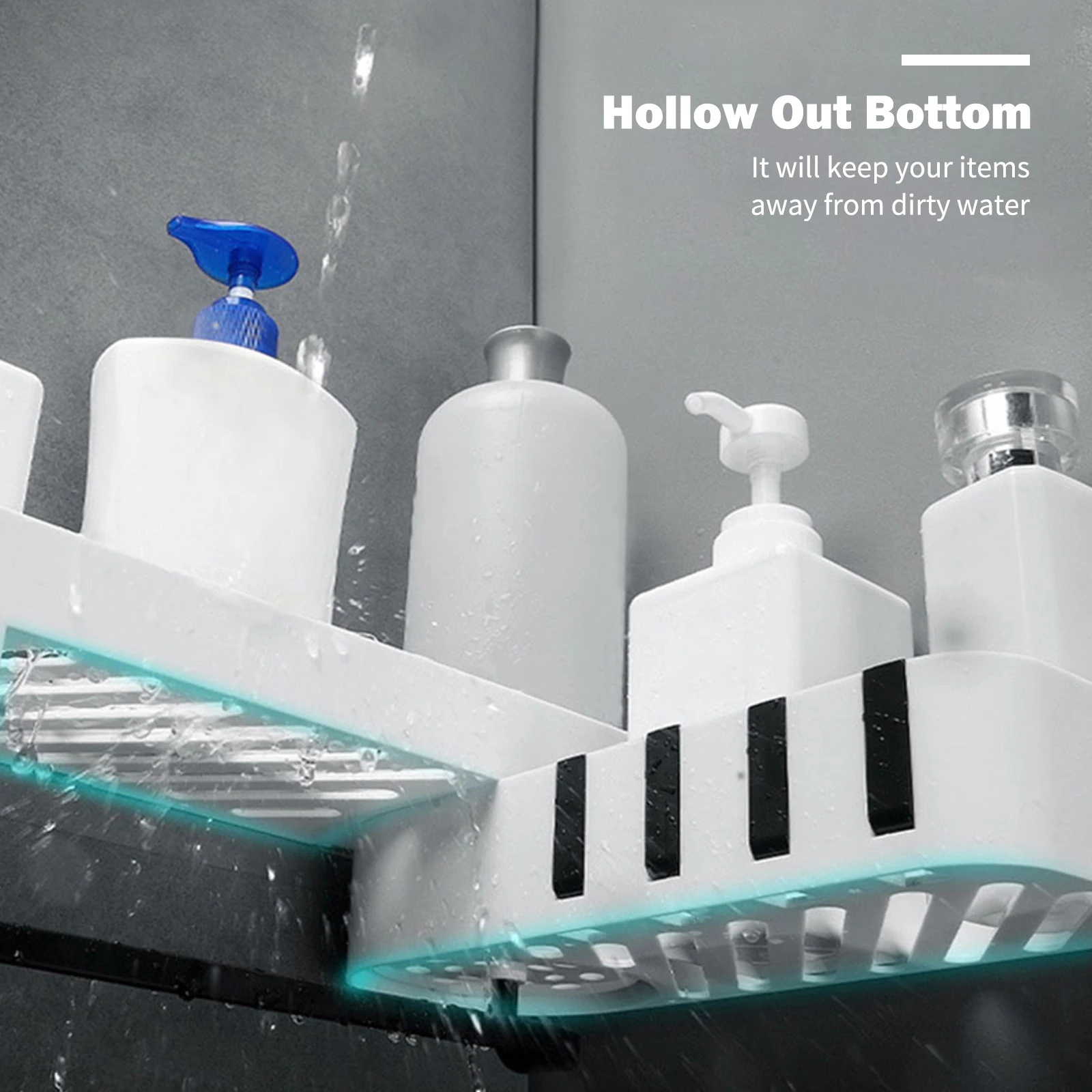 Полка для ванной комнаты угловая полка настенный набор аксессуаров с крючками