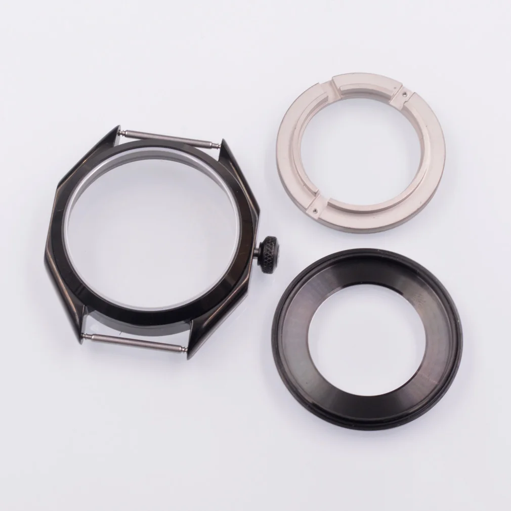 Чехол для часов PARNIS PVD 43 мм черный подходит MIYOTA 8205 8215 821A | Наручные часы