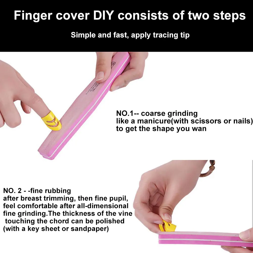 

5Pcs Guitar Ukulele Plastic Thumb Finger Nail Fingertip Picks Protectors Set