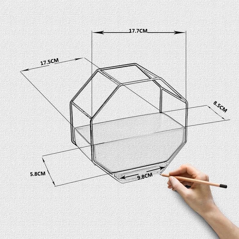 Подвесной цветочный горшок в скандинавском стиле керамический геометрический