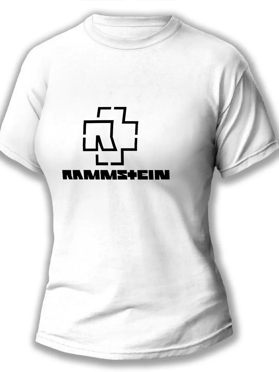 Женская футболка белая Rammstein (Рамштайн рок music rock Тилль Линдеманн) 2699 | одежда