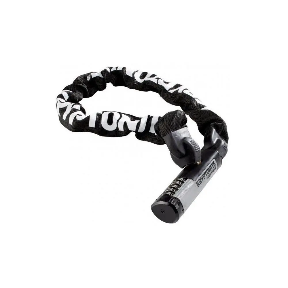 Замок велосипедный Kryptonite 2021 Kryptolok 990 Combination Integrated chain (9.5mm x 90cm) | Спорт и развлечения