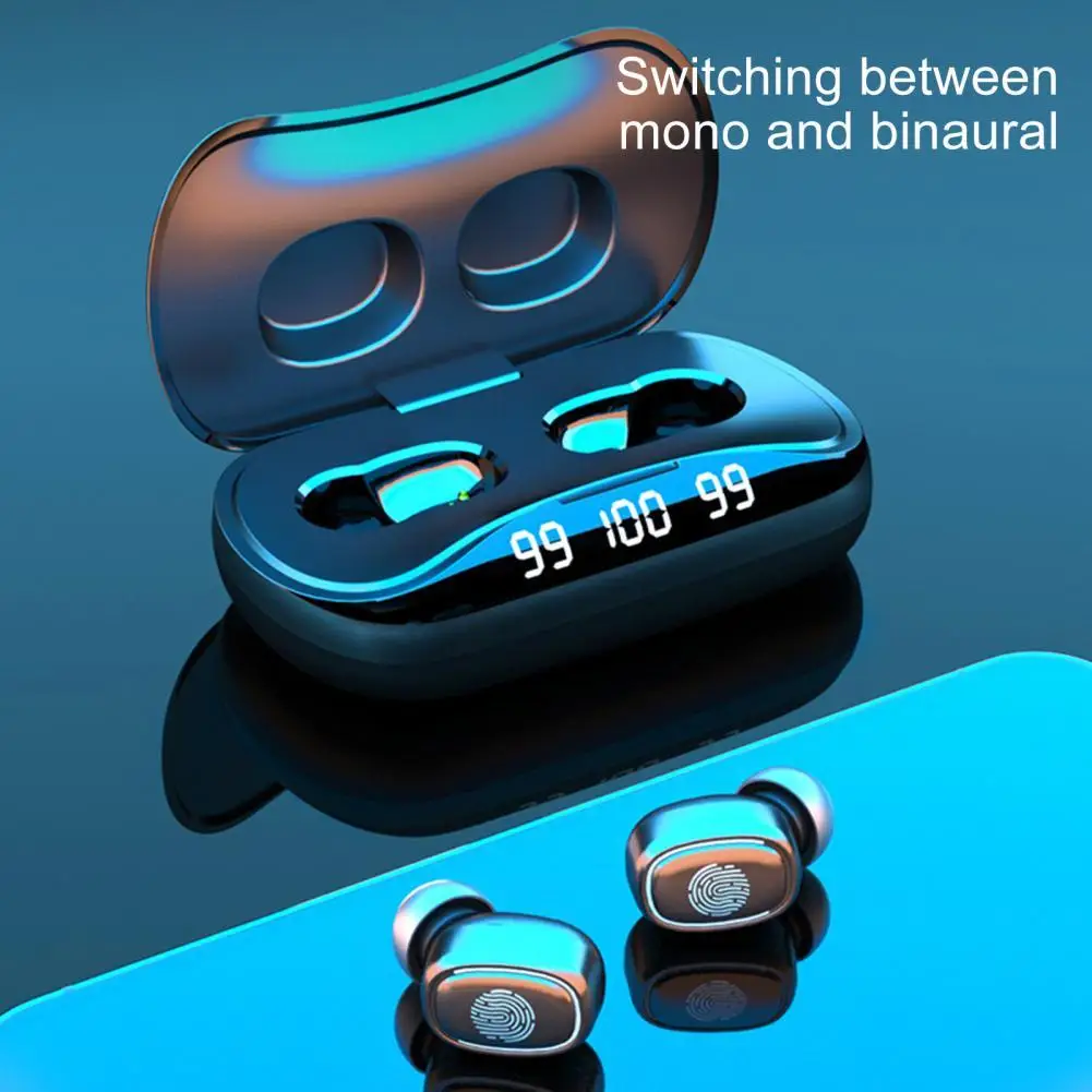 

TWS 210S Наушники Bluetooth 5.1 беспроводные наушники спортивные водонепроницаемые наушники сенсорное управление шумоподавляющая гарнитура