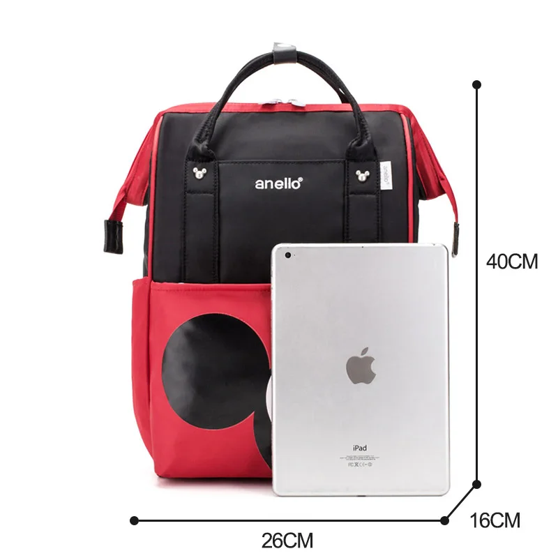 

Сумка для подгузников Disney, женский рюкзак с Микки Маусом для мам, вместительный органайзер для детских принадлежностей на коляску