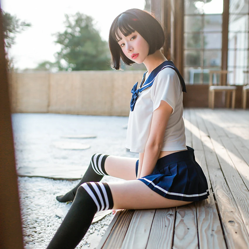 Japanese Style Women School Uniform Halloween Cosplay Sexy Cute Girl Jk Sailor Costumes Student Soft Sister Pleated Skirt | Тематическая