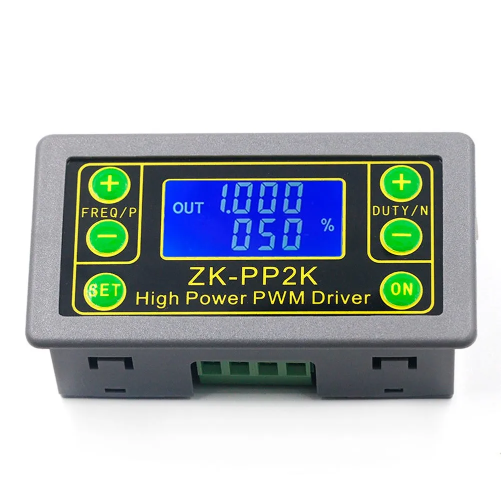 

ZK-PP2K PWM & Pulse Generator 3.3~30V Motor Speed Controller Regulator Cycle Adjustable Driver LED Dimmer Frequency Duty Ratio