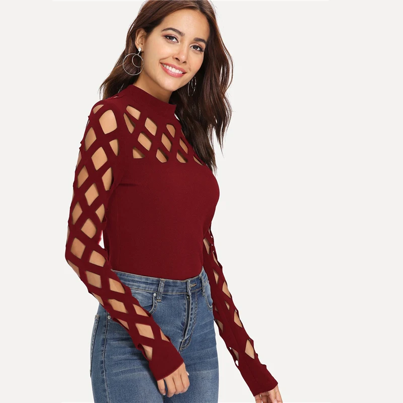 SHEIN, уличная одежда, вечерние, элегантные, сексуальные, рабочая одежда, квадратный вырез, на плечах, облегающая, осенняя, женская, офисная, женская футболка, Топ