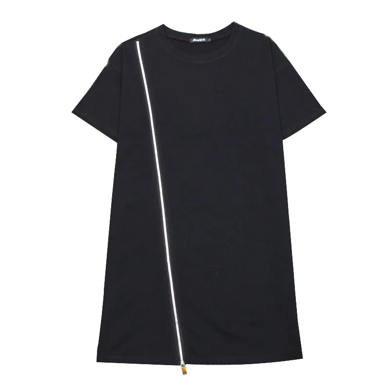 Корейские футболки Kpop с длинным рукавом и круглым вырезом на молнии спереди