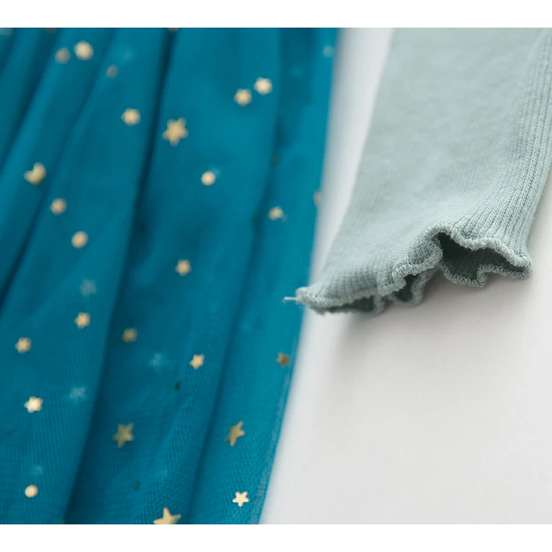 Детские платья для девочек 1-5 лет платье принцессы Эльзы с длинным рукавом