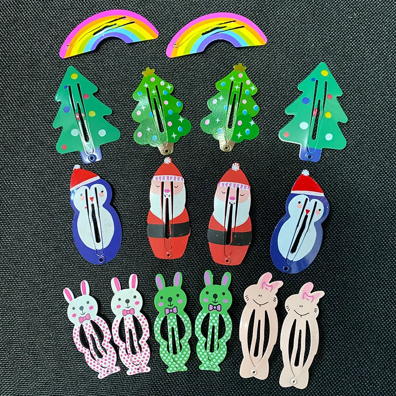 

Christmas Snap Hair Clips For Girls Hair Accessories Fruit Hairpins Cartoon Animal Children Hairpins Headbands Kid Hairgrips