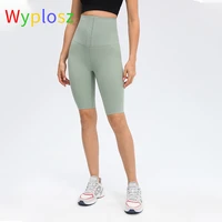wyplosz womens yoga shorts women gym leggings for fitness seamless exercise invisible button running sport workout high waist