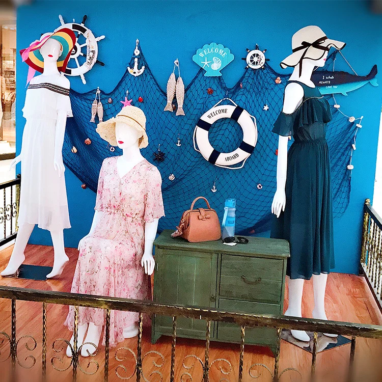 Летнее украшение для окон в средиземноморском стиле морской спасательный круг