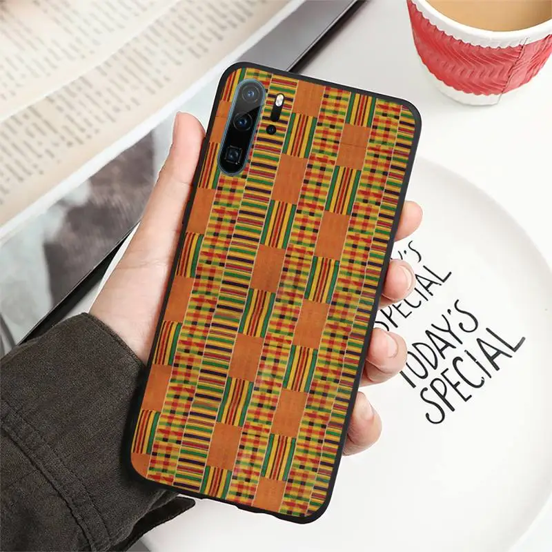 

African style fabric print Phone Case For Huawei honor Mate P 9 10 20 30 40 Pro 10i 7 8 a x Lite nova 5t