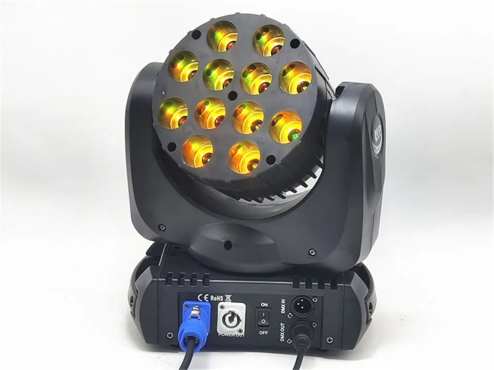 Testa mobile A светодиодный 12x12 w rgbw 4 в 1 цвет с avanzate 9/16 canali dmx dj della Дискотека вечеринки