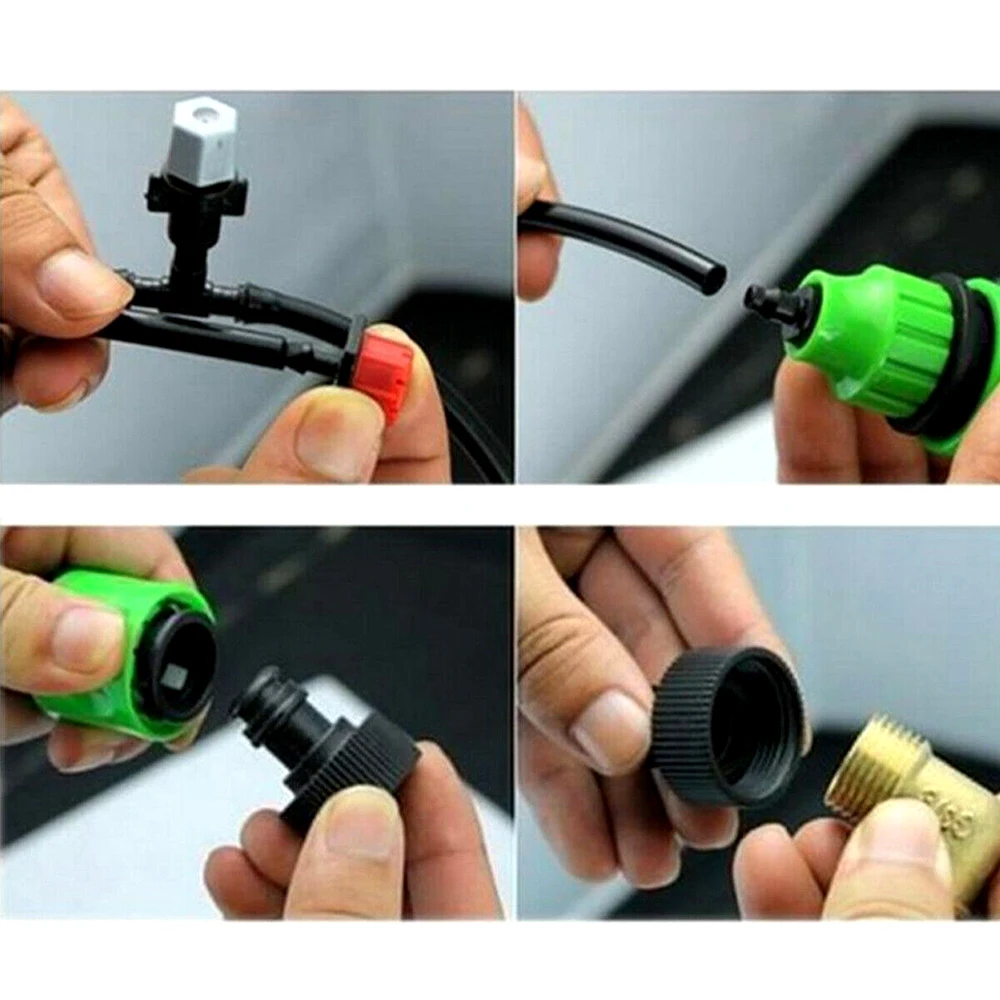 

Garden Drip IrrigationPatio Water Misters Air Misting Cooling Micro Irrigation System Sprinkler 25M&30 dripper-heads
