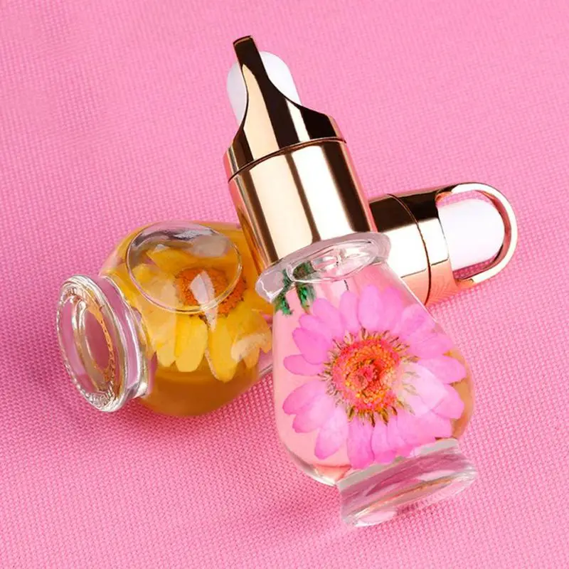 Nail Cuticle Oil Professional Nutrition Dried Flowers Manicure Tools Transparent Flower Flavor Ran | Красота и здоровье