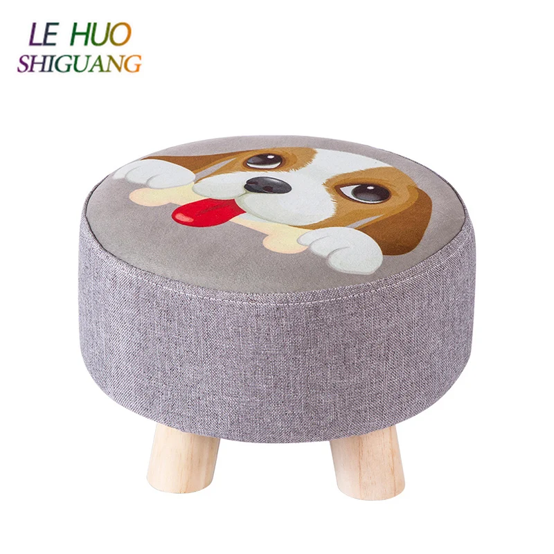 Легкий портативный бытовой твердой древесины замена обуви скамейка ткань