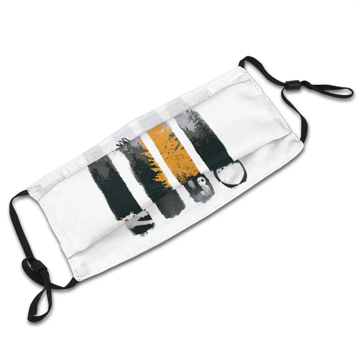 

Mononoke Hime Forest Adult Reusable Mouth Face Mask Anti Haze Dust Protection Cover Respirator Muffle Mask with Filters