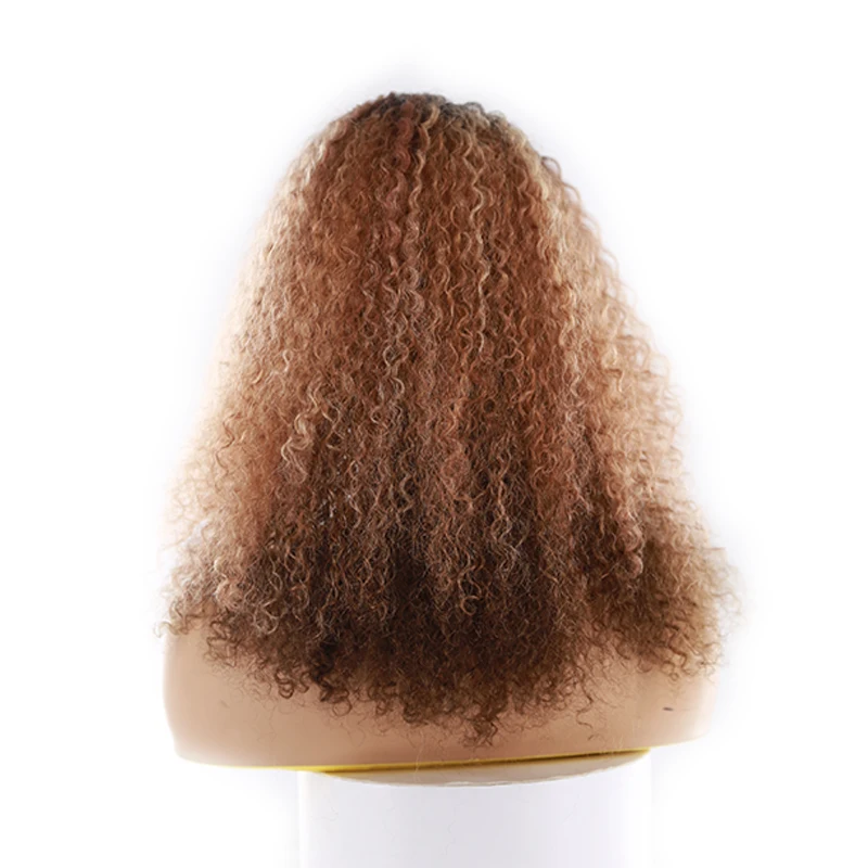 Афро кудрявые вьющиеся парики KEMY бразильские волосы Remy длинные человеческие для