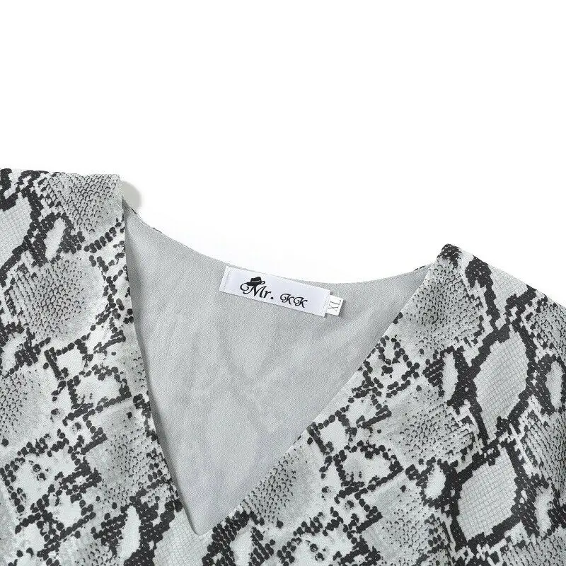 Новинка 2020 женское цельнокроеное платье со змеиным принтом плиссированное