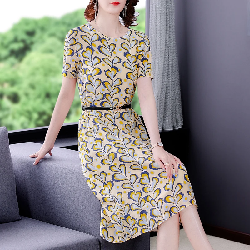 

Женское винтажное платье-миди с цветочным принтом, размеры до 4XL