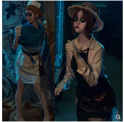Anime game Identity V cosplay gardener Emma Woods New skin Skirt hat white gloves wig women halloween costume |