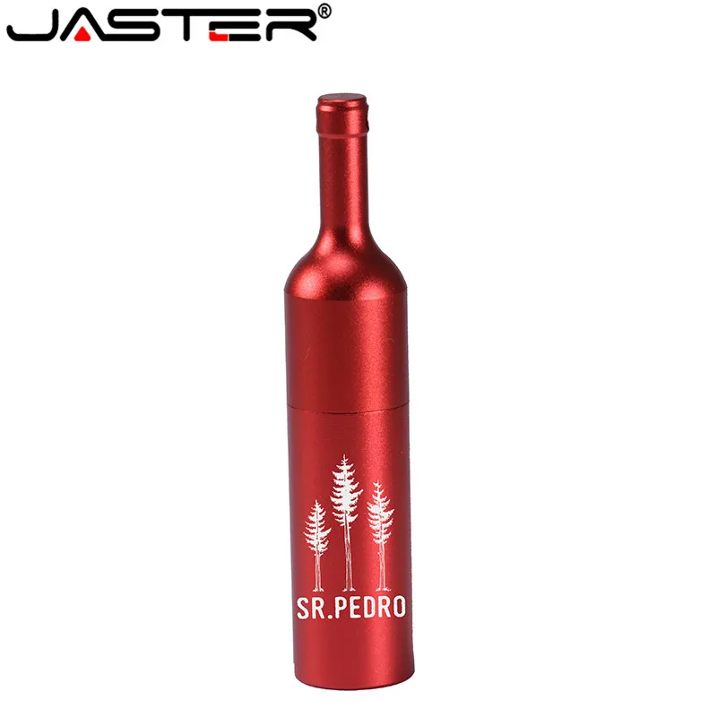 JASTER USB 2 0 популярная металлическая винная бутылка usb 64 ГБ флэш накопитель диск